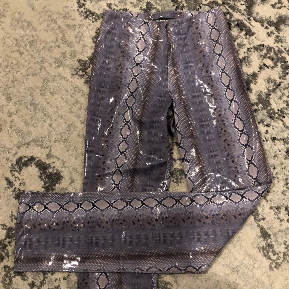 Snake Print Tark’1 Paris Stretch Pants